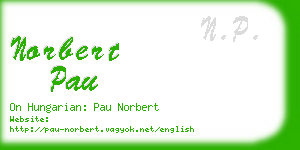 norbert pau business card